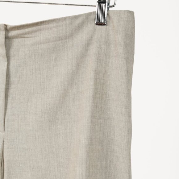 Jil Sander Grey Stretch-Wool Wide-Leg Pants - Picture 4 of 10